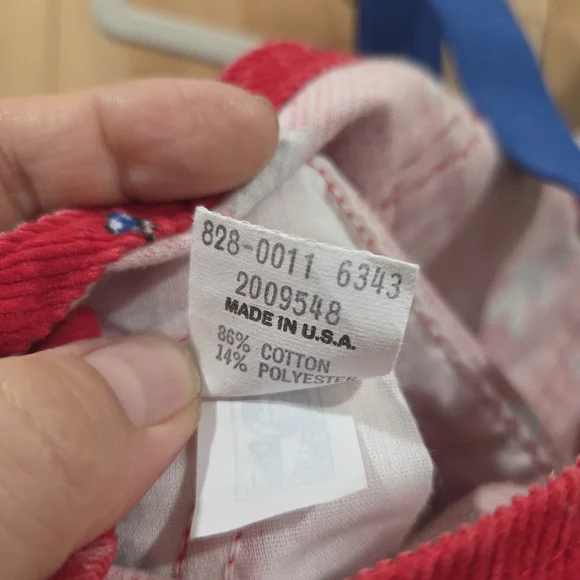 Rare VTG OshKosh B'gosh Red Corduroy Kids Christmas Toy Soldier Overalls - Picture 5 of 7